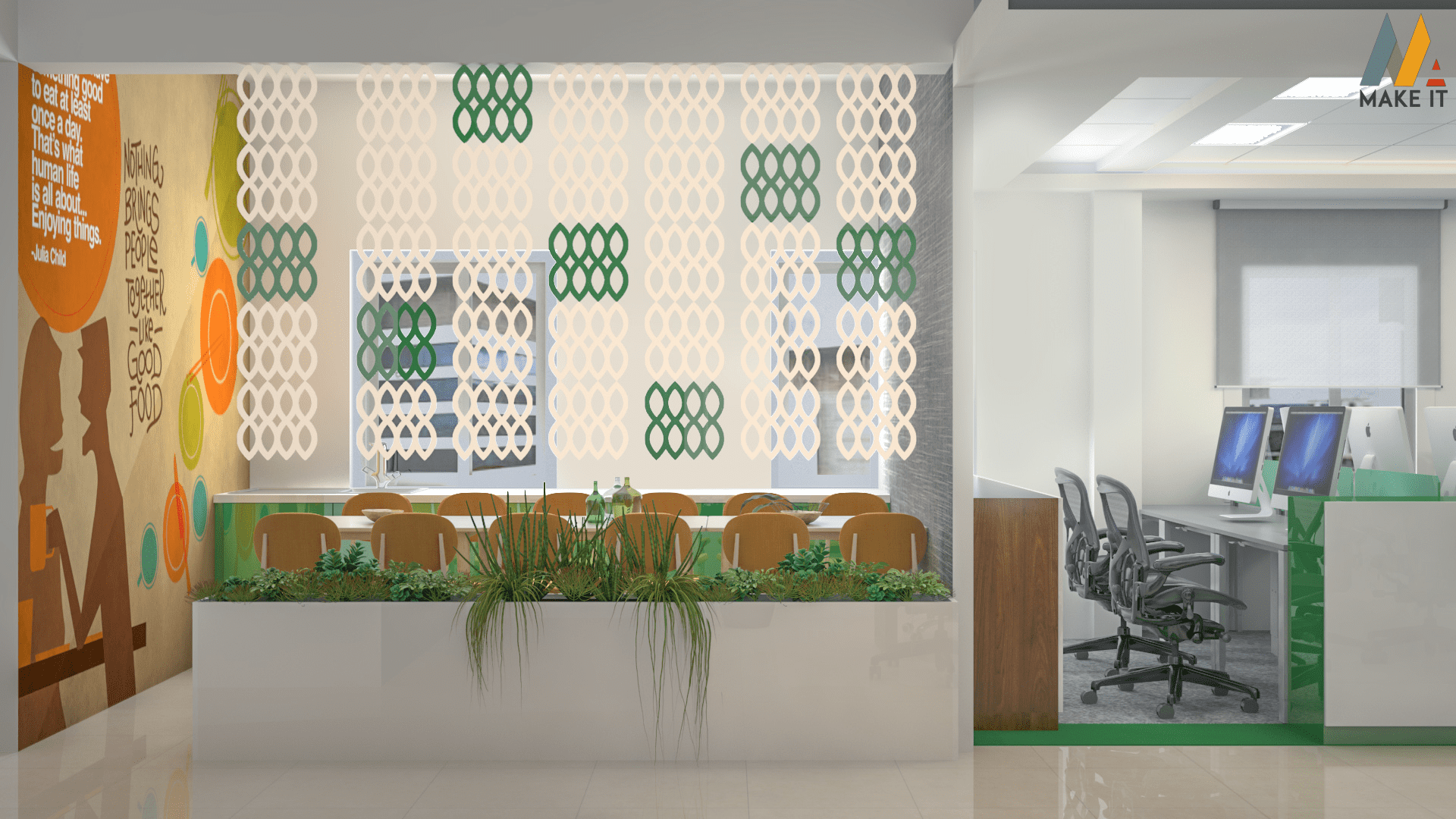 Modern office space interior design