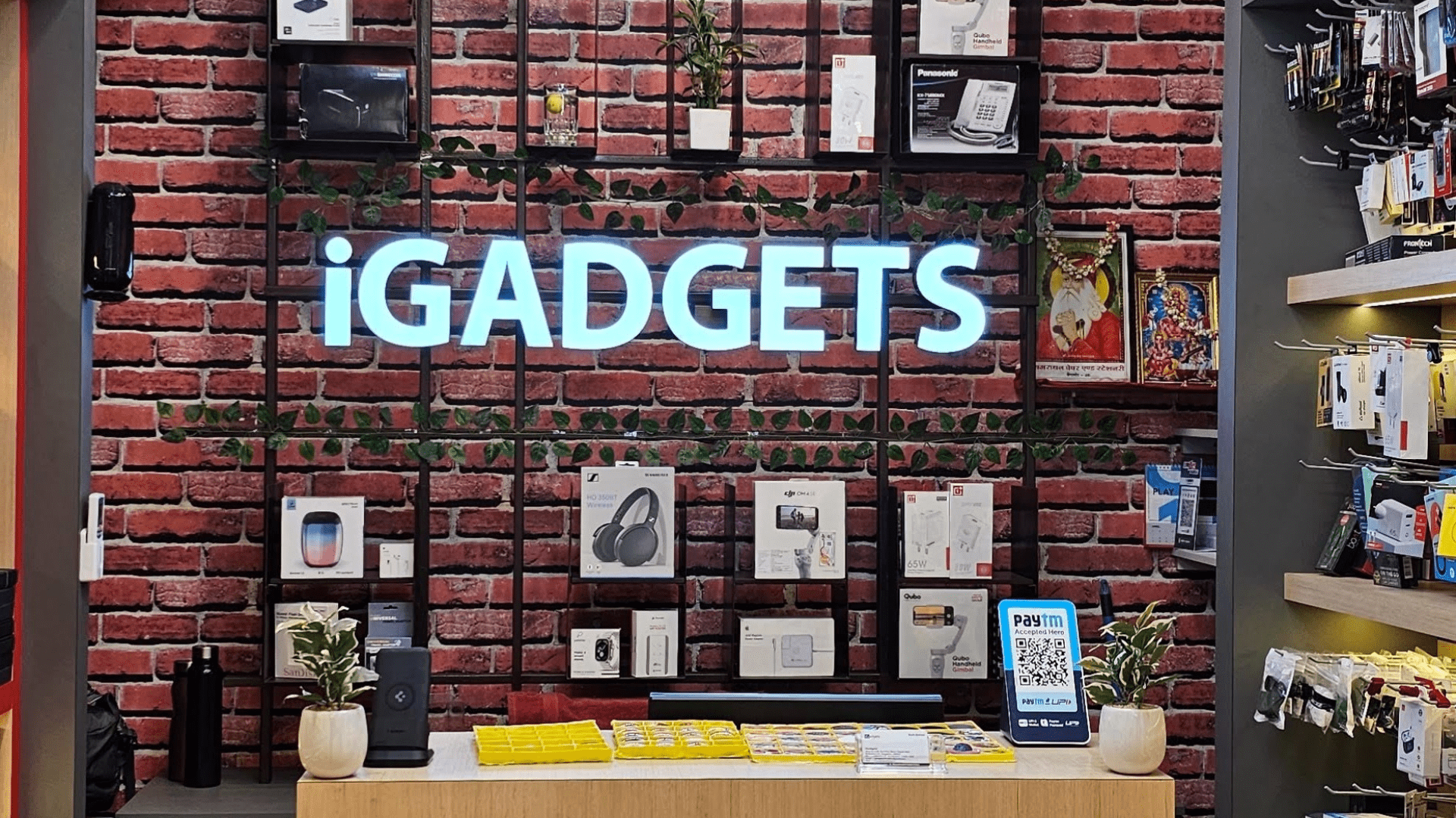 Gadget shelves at iGadgets store